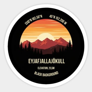 Eyjafjallajökull Sunset Landscape Sticker